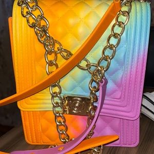 Rainbow crossbody purse
